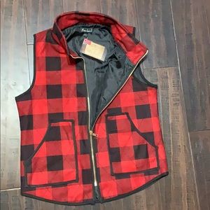 NWT! Buffalo Plaid women’s Vest Medium